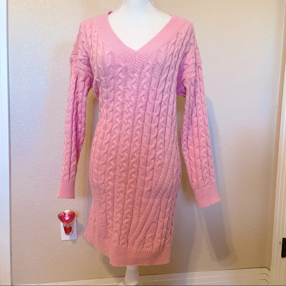 Shein Cable Knit Sweater Dress Medium - Picture 6 of 7
